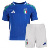 Echipament fotbal Italia Tricou Acasa European 2024 pentru copii maneca scurta (+ Pantaloni scurti)